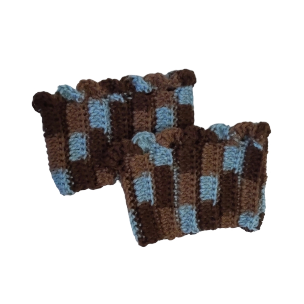 Hand Crocheted Boot Cuffs Boho Casual 90s Y2K Cozy Cottagecore Lagenlook